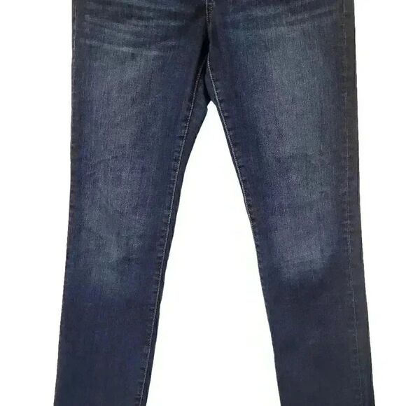 Banana Republic Women's Premium Denim Dark Wash Cotton/Poly/Spandex Slim Straigh - Picture 3 of 12